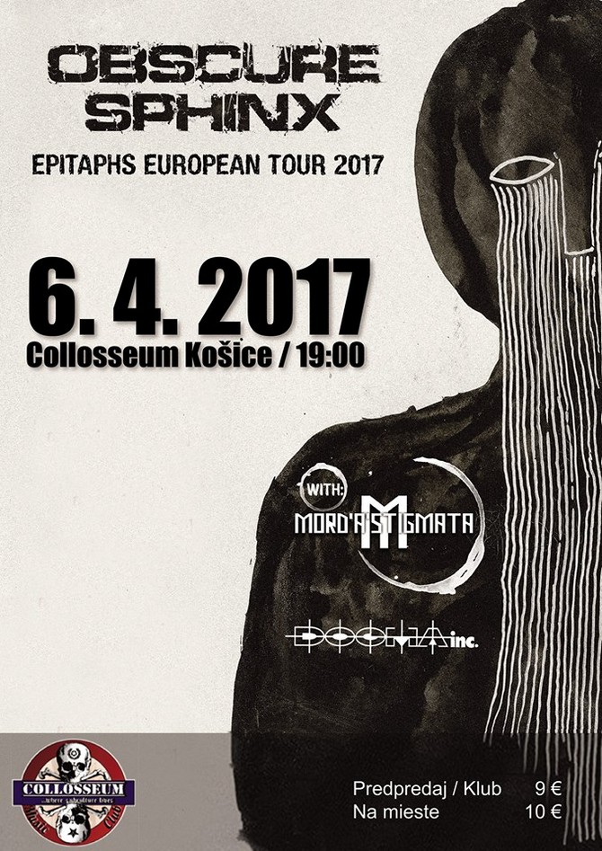 Obscure Sphinx + hostia - Epitaphs European Tour Košice 2017