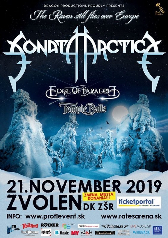 Sonata Arctica 2019 Zvolen