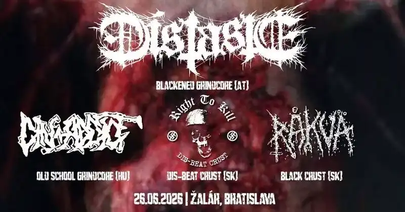 DISTASTE koncert bratislava zalar 2026