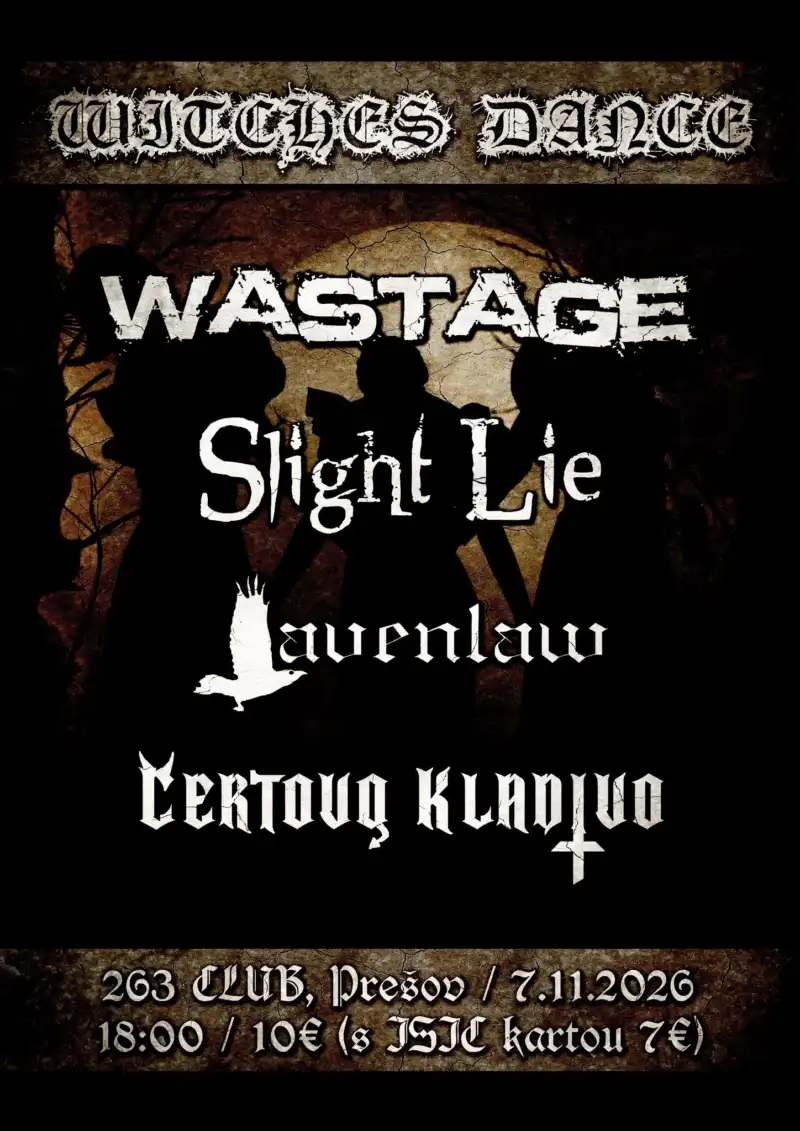 Wastage Slight Lie presov koncert 2026
